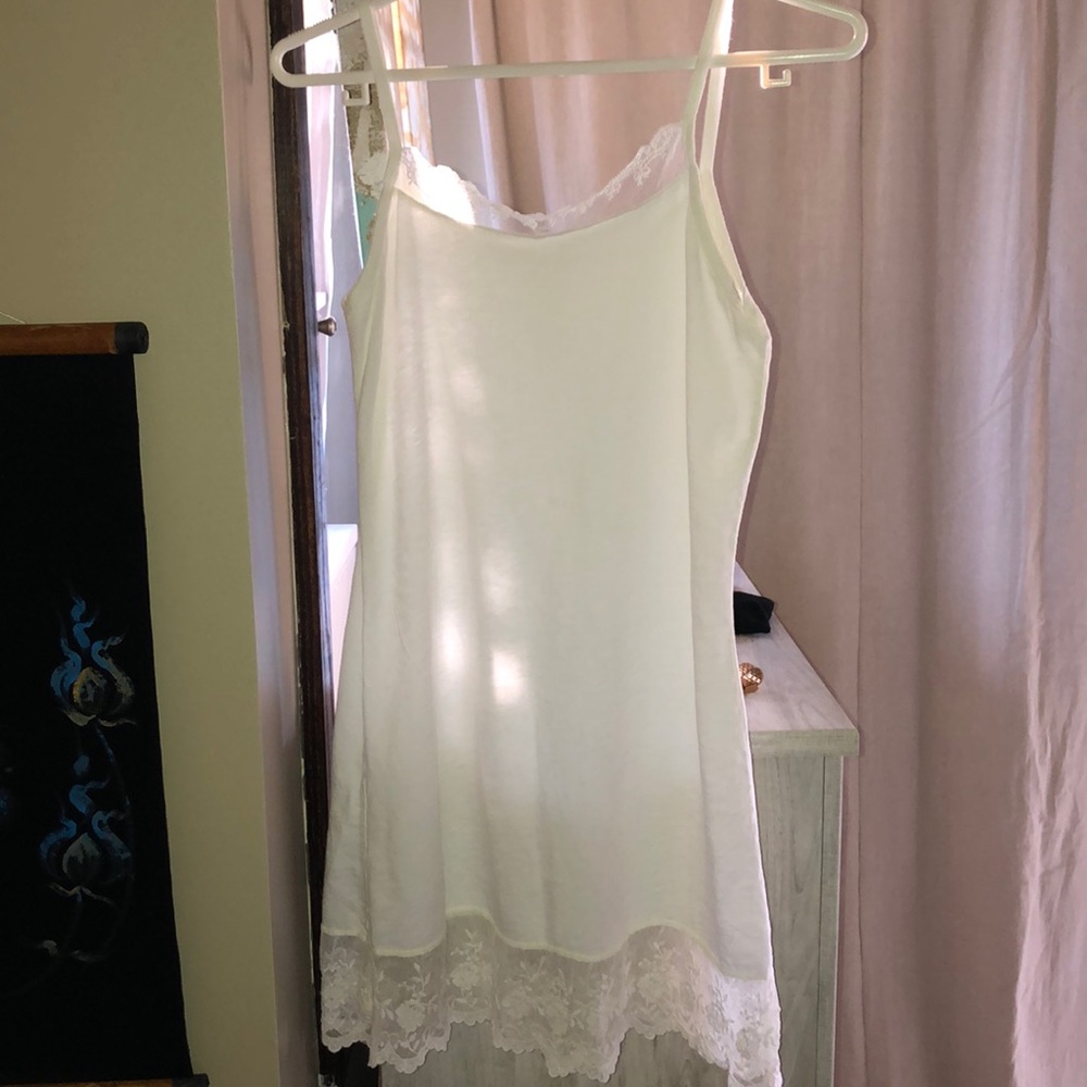 White Slip with lace trim